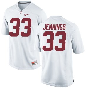 Women's Alabama Crimson Tide #33 Anfernee Jennings White Authentic NCAA College Football Jersey 2403EJGR4